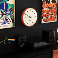 Newgate Radio City Wall Clock Bold Black Marker Dial.- Matte Pumpkin Orange Home & Garden Kings Warehouse 