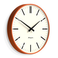 Newgate Radio City Wall Clock Bold Black Marker Dial.- Matte Pumpkin Orange Home & Garden Kings Warehouse 