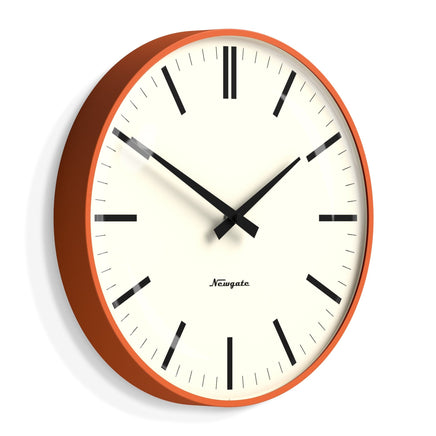Newgate Radio City Wall Clock Bold Black Marker Dial.- Matte Pumpkin Orange Home & Garden Kings Warehouse 