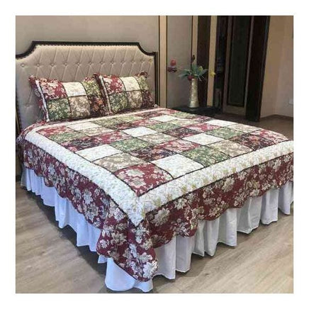 Newport 100% Cotton Quilted 3 pcs Bedspread Coverlet Set King Home & Garden Kings Warehouse 