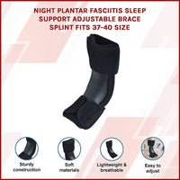 Night Plantar Fasciitis Sleep Support Adjustable Brace Splint Fits 37-40 Size Health & Beauty Kings Warehouse 