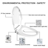 Non Electric Bidet Toilet Seat D Cover Bathroom Dual Nozzle Spray Water Wash Kings Warehouse 