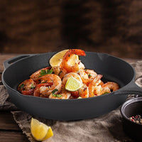 Non-stick Frying Pan Cast Iron Steak Skillet Round BBQ Grill Cookware 30cm Home & Garden Kings Warehouse 