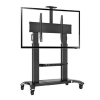 NORTH BAYOU HEAVY DUTY MOBILE TV STAND CF 100 60 - 100 UP TO 90KG HEIGHT ADJUSTABLE Kings Warehouse 