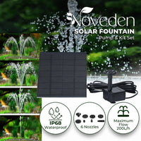 NOVEDEN Solar Water Fountain NE-SWF-100-SY Kings Warehouse 