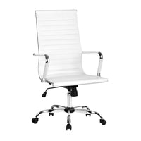 Office Chair Conference Chairs PU Leather High Back White