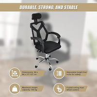 Office Chair – Ergonomic Mesh Back Computer Desk Chair with Padded Foam Seat in Black Furniture Kings Warehouse 