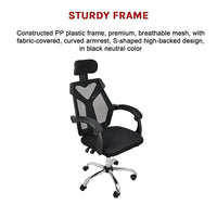Office Chair – Ergonomic Mesh Back Computer Desk Chair with Padded Foam Seat in Black Furniture Kings Warehouse 