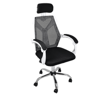 Office Chair – Ergonomic Mesh Back Computer Desk White Chair with Padded Foam Seat Furniture Kings Warehouse 