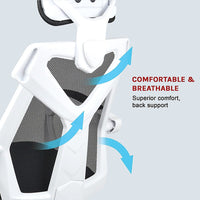 Office Chair – Ergonomic Mesh Back Computer Desk White Chair with Padded Foam Seat Furniture Kings Warehouse 