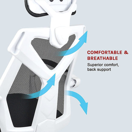 Office Chair – Ergonomic Mesh Back Computer Desk White Chair with Padded Foam Seat Furniture Kings Warehouse 