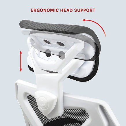 Office Chair – Ergonomic Mesh Back Computer Desk White Chair with Padded Foam Seat Furniture Kings Warehouse 