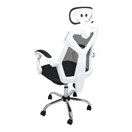 Office Chair Gaming Computer Chairs Mesh Back Foam Seat - White Furniture Kings Warehouse 