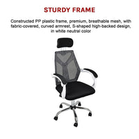 Office Chair Gaming Computer Chairs Mesh Back Foam Seat - White Furniture Kings Warehouse 