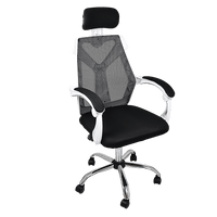 Office Chair Gaming Computer Chairs Mesh Back Foam Seat - White Furniture Kings Warehouse 