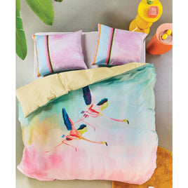 Oilily Colourful Birds Multi Cotton Sateen Quilt Cover Set Queen Home & Garden Kings Warehouse 