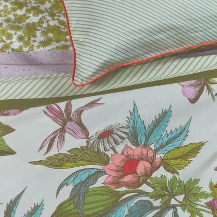 Oilily Line Flower Cotton Sateen Quilt Cover Set Queen Home & Garden Kings Warehouse 