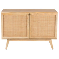 Olearia Buffet Table 100cm 2 Door Solid Mango Wood Storage Cabinet Natural living room Kings Warehouse 