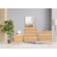Olearia Storage Cabinet Buffet Chest of 4 Drawer Mango Wood Rattan Natural bedroom furniture Kings Warehouse 