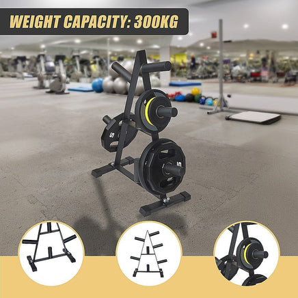 Olympic Weight Plate Storage Rack 250kg Capacity Sports & Fitness Kings Warehouse 