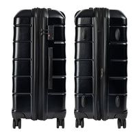 Olympus 3PC Artemis Luggage Set Hard Shell Suitcase ABS+PC Jet Black Kings Warehouse 