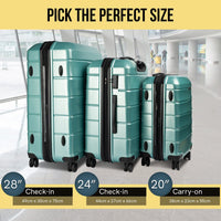 Olympus Artemis 28in Hard Shell Suitcase ABS+PC - Electric Teal Kings Warehouse 