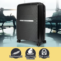 Olympus Astra 20in Hard Shell Suitcase - Obsidian Black Kings Warehouse 