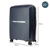 Olympus Astra 20in Lightweight Hard Shell Suitcase - Aegean Blue Kings Warehouse 