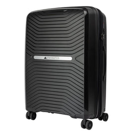 Olympus Astra 24in Lightweight Hard Shell Suitcase - Obsidian Black Kings Warehouse 