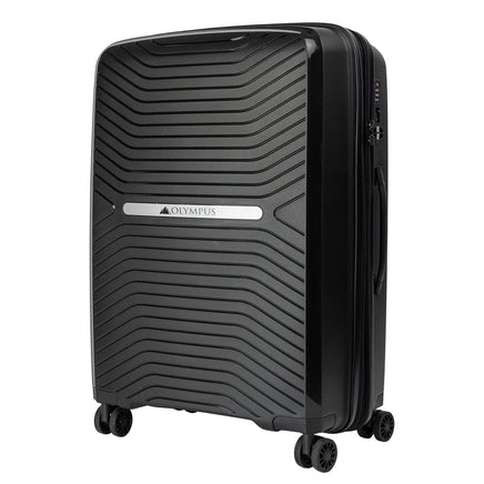 Olympus Astra 24in Lightweight Hard Shell Suitcase - Obsidian Black Kings Warehouse 