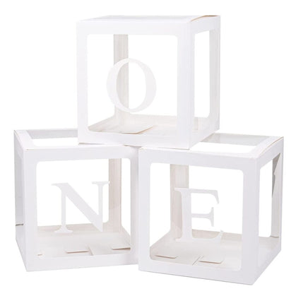 ONE Balloons Box Clear Gift Boxes Gift Birthday Baby Shower Party AU Kings Warehouse 