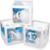 ONE Balloons Box Clear Gift Boxes Gift Birthday Baby Shower Party AU Kings Warehouse 
