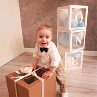 ONE Balloons Box Clear Gift Boxes Gift Birthday Baby Shower Party AU Kings Warehouse 