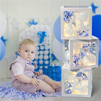 ONE Balloons Box Clear Gift Boxes Gift Birthday Baby Shower Party AU Kings Warehouse 