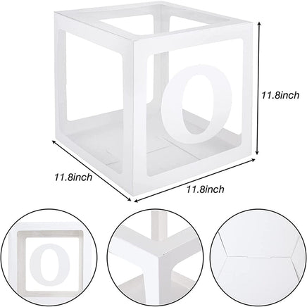 ONE Balloons Box Clear Gift Boxes Gift Birthday Baby Shower Party AU Kings Warehouse 