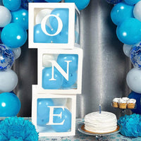 ONE Balloons Box Clear Gift Boxes Gift Birthday Baby Shower Party AU Kings Warehouse 