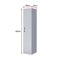 One-Door Office Gym Shed Clothing Locker Cabinet Furniture Kings Warehouse 