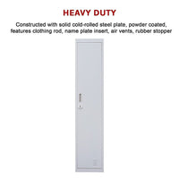 One-Door Office Gym Shed Clothing Locker Cabinet Furniture Kings Warehouse 