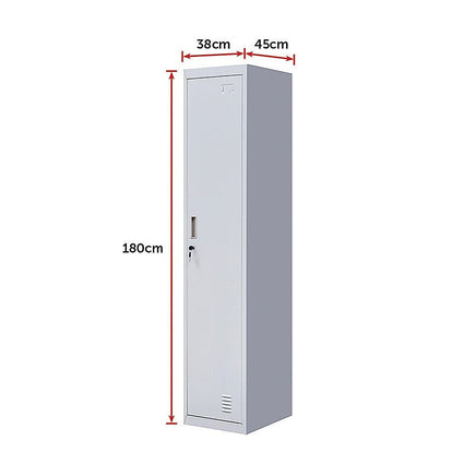 One-Door Office Gym Shed Clothing Locker Cabinet Furniture Kings Warehouse 