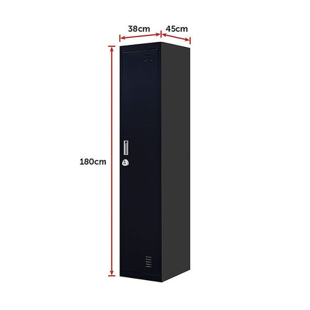 One-Door Office Gym Shed Clothing Locker Cabinet Furniture Kings Warehouse 