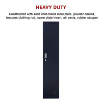 One-Door Office Gym Shed Clothing Locker Cabinet Furniture Kings Warehouse 