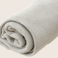 Organic Cotton Knitted Throw Blanket 180 x 230 cm EOFY Kings Warehouse 