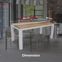 Orville Dining Table 180cm Solid Acacia Wood Home Dinner Furniture - Multi Color Kings Warehouse 