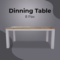 Orville Dining Table 200cm Solid Acacia Wood Home Dinner Furniture - Multi Color dining Kings Warehouse 