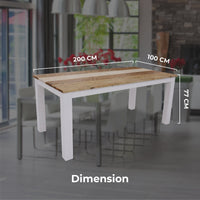 Orville Dining Table 200cm Solid Acacia Wood Home Dinner Furniture - Multi Color dining Kings Warehouse 