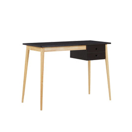 Oslo Desk with Drawer in Black & Natural Furniture Kings Warehouse 
