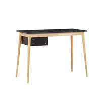 Oslo Desk with Drawer in Black & Natural Kings Warehouse 