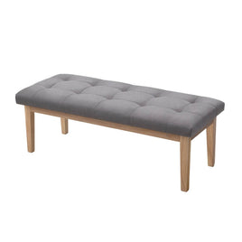 Ottoman Bench 120cm Foot Stool Linen Grey Furniture Kings Warehouse