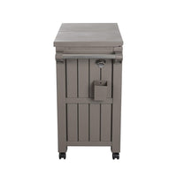 Outdoor Bar Serving Cart with Cooler Taupe Kings Warehouse 