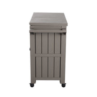 Outdoor Bar Serving Cart with Cooler Taupe Kings Warehouse 
